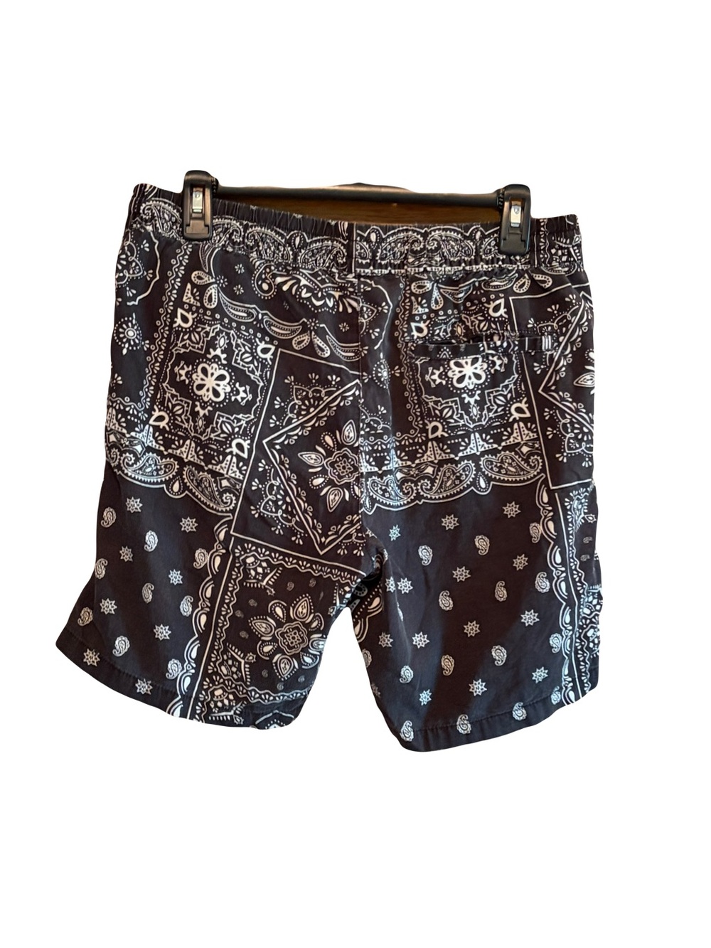Cactus Man(Ricky Singh) men’s Black Bandana Print Swim Trunks size Med - Picture 2 of 5